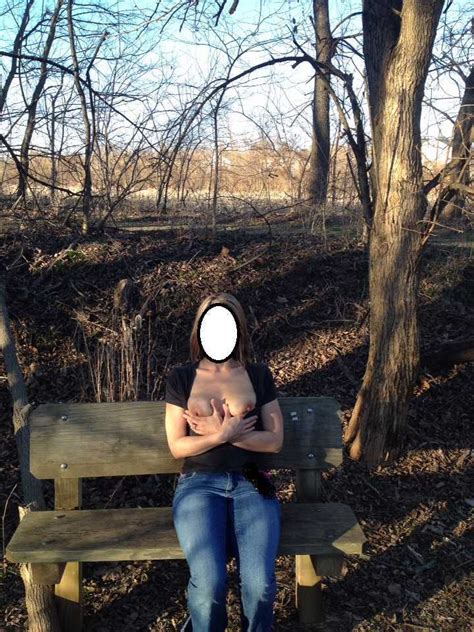 Amateur MILF Flashing Outdoors In The Woods