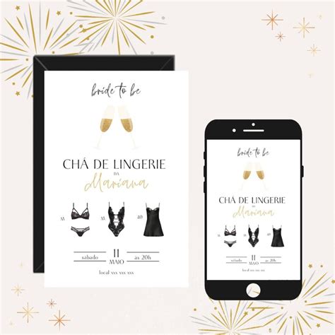 Convite Digital Chá de Lingerie Elo Produtos Especiais