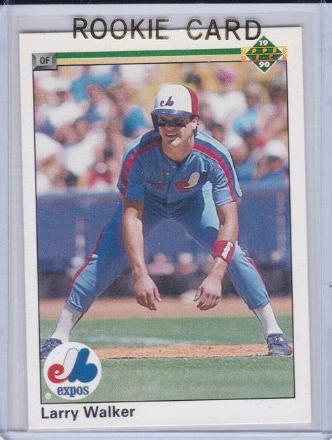 Larry Walker Rookie Card Upper Deck Baseball Rc Rockies Montreal