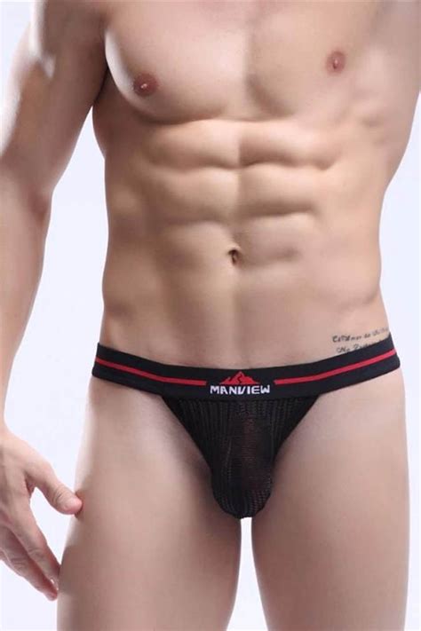 Manview Mesh Pouch Bikini Low Rise Underwear Etsy