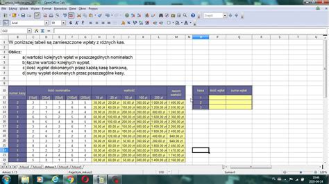 Arkusz Kalkulacyjny Obliczenia YouTube