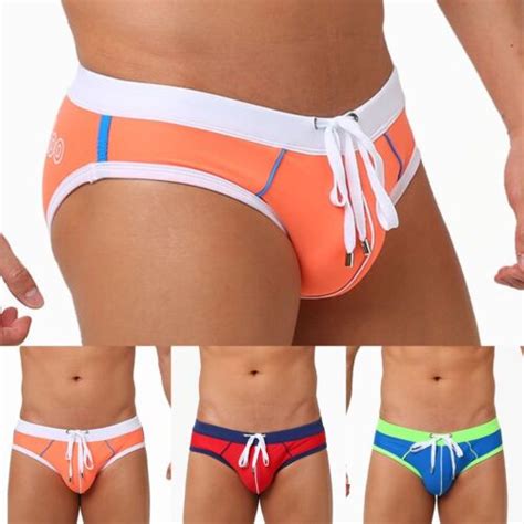 Trendy Men S Low Rise Swim Briefs Sexy Swimwear Bikini For Summer Vibes EBay