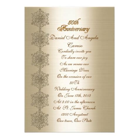 50th Anniversary Vow Renewal Invitation Zazzle