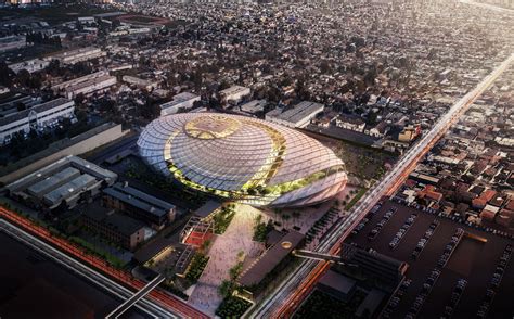 Renderings revealed for the Clippers’ new net-shaped stadium