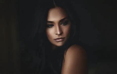 Wallpaper Girl Photo Photographer Model Bokeh Lips Brunette Black Hair For Mobile And