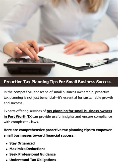 Ppt Proactive Tax Planning Tips For Small Business Success Powerpoint