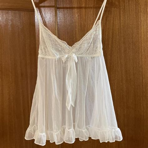 Delicate Rhinestone Lace Babydoll Lingerie Blouse