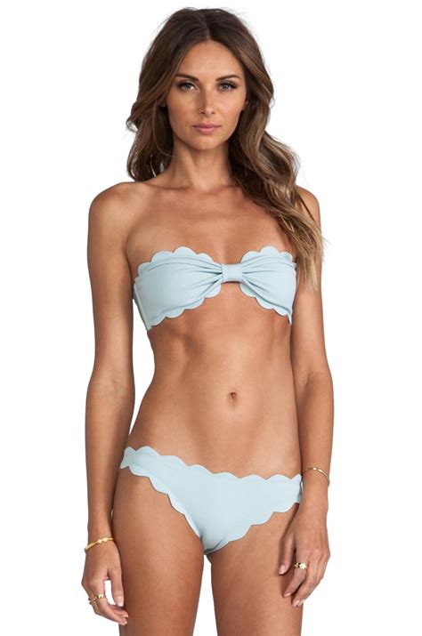 Marysia Swim Antibes Scalloped Bandeau Bikini In Seafoam REVOLVE
