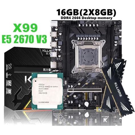 Kit Xeon X99 Placa Mãe Kllisre Xeon E5 2670 V3 E 16Gb Ddr4 no Shoptime