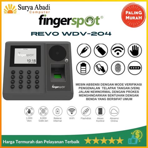 Jual Mesin Absensi Revo WDV 204BNC Fingerprint Telapak Tangan Wifi