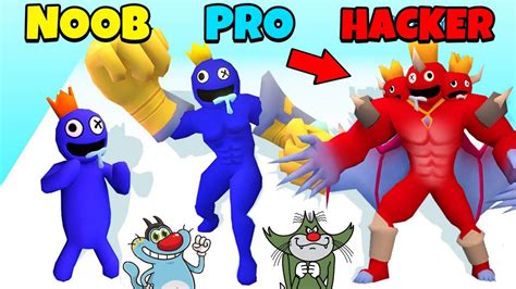 Noob Vs Pro Vs Hacker In Merge Master Rainbow Friends With Oggy