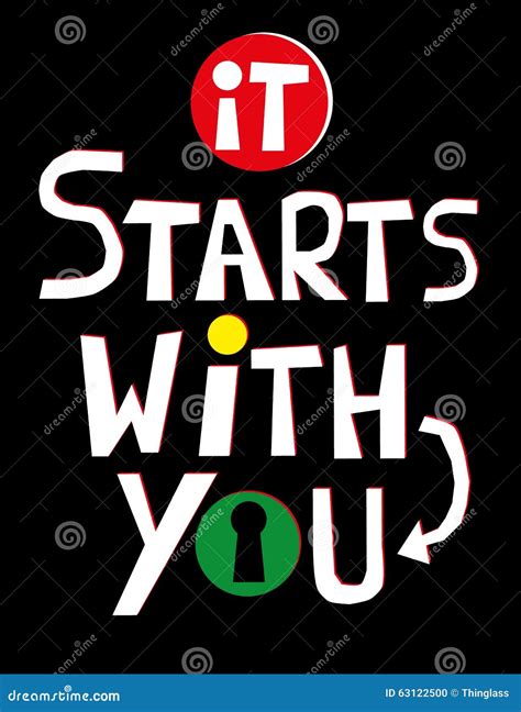 It Starts With You Vector Illustration 63122500