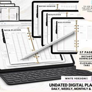 Ongedateerde Digitale Planner Normaal Roze Dagelijks Wekelijks