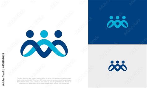 Vecteur Stock Human Resources Consulting Company Global Community Logo