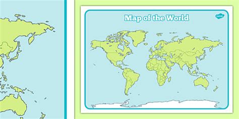 World Map Printable Resource Ks12 Teacher Made Twinkl