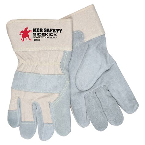 MCR Safety 16010 Cowhide Side Split Leather Palm Work Glove With Heat