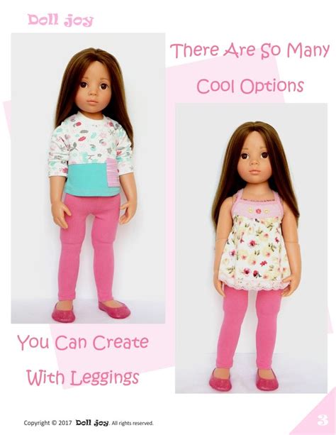Leggings 19 Inch Doll Clothes Pattern Fits Dolls Such As Gotz® Etsy