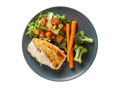Baked Fish With Vegetables 47599111 Png