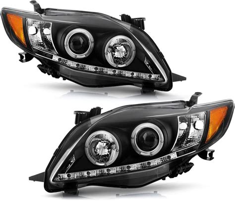 Amazon ACANII For 2009 2010 Toyota Corolla LED DRL Dual Halo