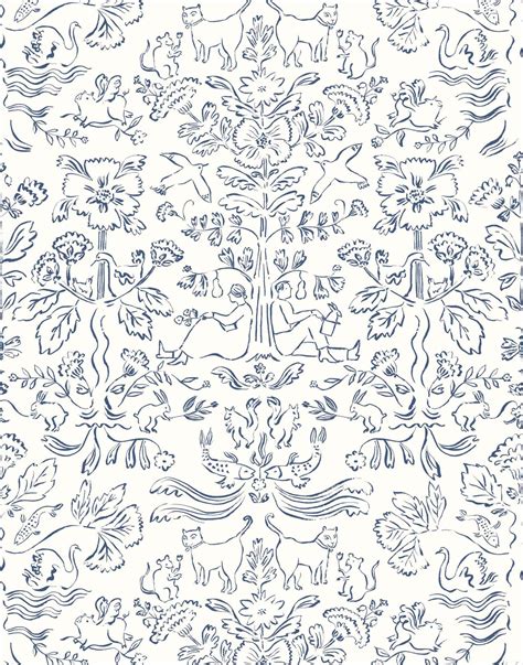 folk art wallpaper