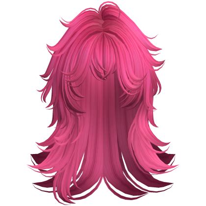 Anime Messy Long Punk Hair Hot Pink Roblox
