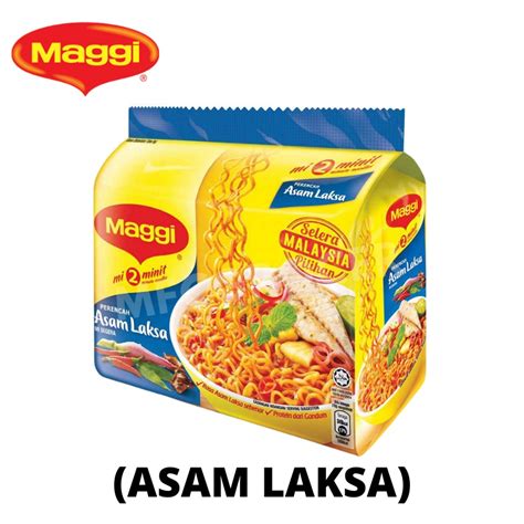 Maggi Instant Noodles Kari Ayam Tom Yam Asam Laksa 5 Packs X