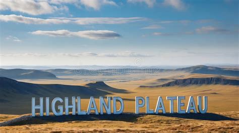 highland plateau landscape  expansive fields   clear blue sky