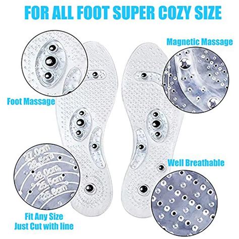 1 пара для женщин и мужчин силиконовая стелька Магнитная терапия Анти ...