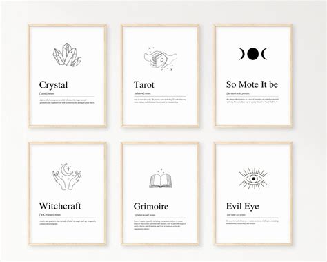 Witchy Definition Wall Art, Witch Art Print, Mystical Art, Tarot Art ...