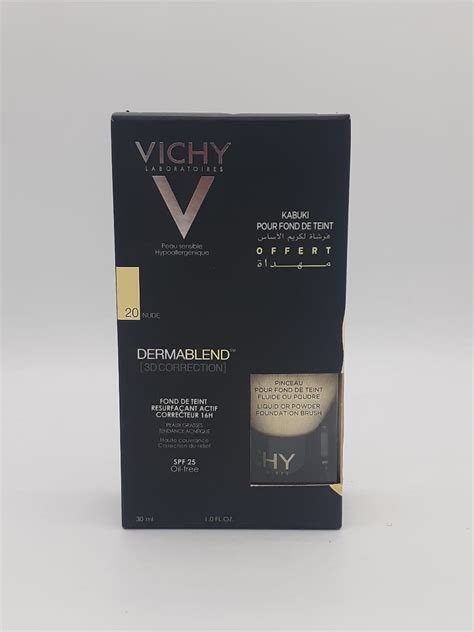 VICHY DERMABLEND 3D CORRECTION FOND DE TEINT 20 NUDE PEAUX GRASSES