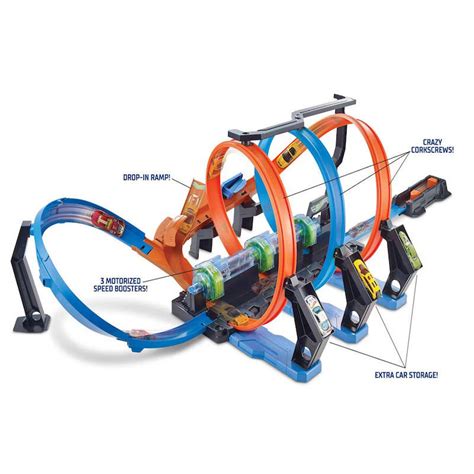 HOT WHEELS TOR TORY ZESTAW Wyrzutnia PĘTLE GROZY Ulubiony bohater Hot wheels Zabawki Tory