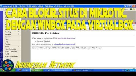 Video Tutorial Cara Blokir Situs Di Mikrotik Dengan Winbox Pada