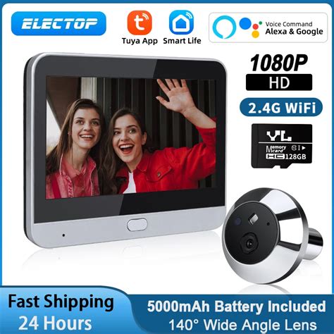 Камера для дверного глазка ELECTOP Smart Home с wi-fi и углом обзора ...