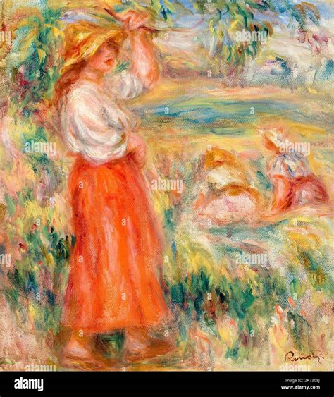 Pierre Auguste Renoir Women In The Fields Painting In Oil On Canvas