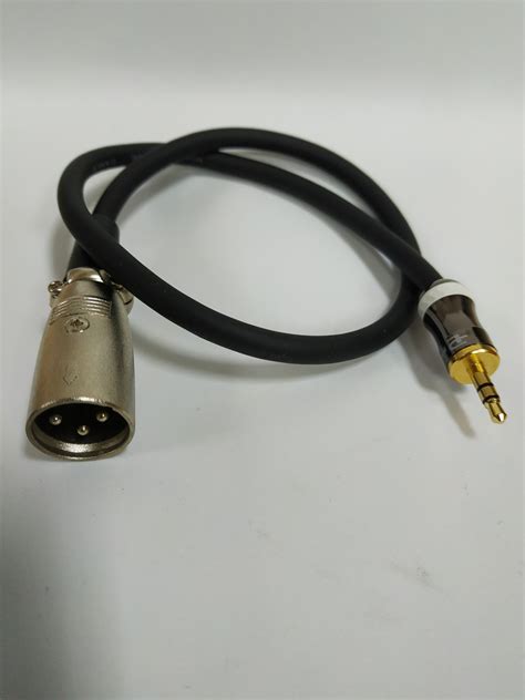 КАБЕЛЬ XLR (male) ГНЕЗДО - 3,5 JACK 0,5 М (ПЕРЕХОДНИК, ШНУР)
