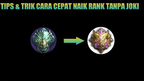 TIPS TRICK CARA NAIKIN RANK SAAT MAIN SOLO EPIC MYTHIC 5 TANPA