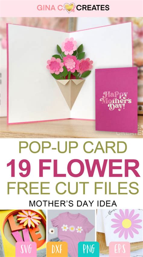 Cricut Flower Pop Up Card Free Spring Flower Svgs