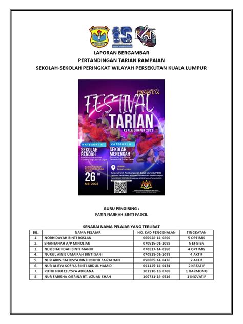 Laporan Bergambar Pertandingan Tarian Pdf