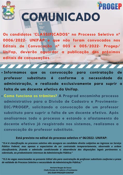 Editais de Convocações PROGEP UNIFAP