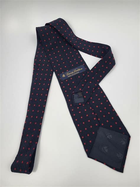 Brooks Brothers Makers Silk Tie Black Red Geometric M Gem