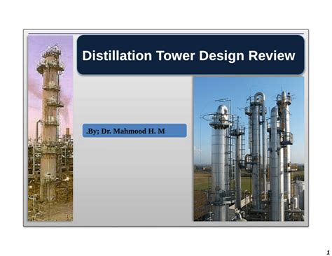 Pdf Distillation Tower Design Review Principles And Its Operating