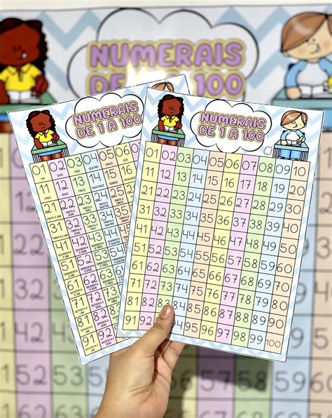 Tabela Numérica 1 a 100 – Atividades Infantis – Loja de Recursos