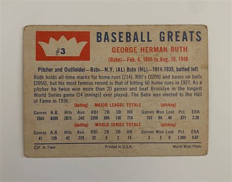 Babe Ruth Fleer Pristine Auction