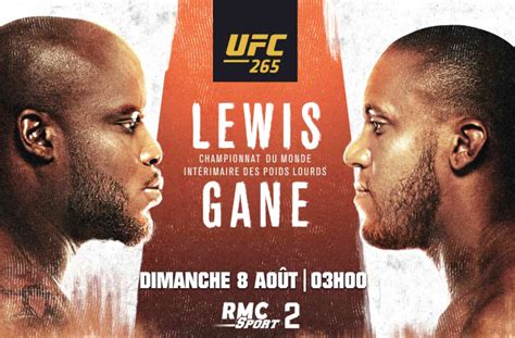 UFC 265 à quelle heure et sur quelle chaine voir le match Lewis vs