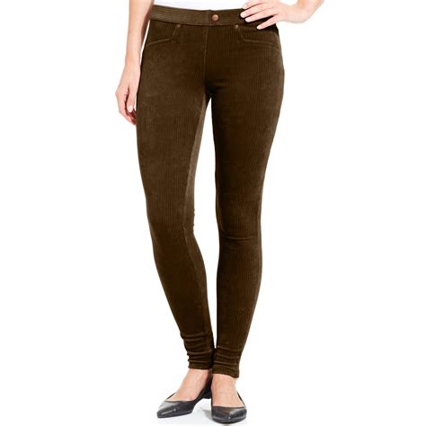 Hue Medium Wale Cord Leggings In Brown Espresso Lyst
