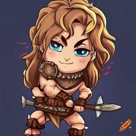 Chibi Cute Barbarian Warrior Character Artwork On Craiyon