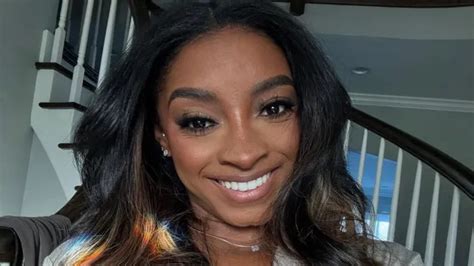 Simone Biles Serves Poolside Glam In Sparkly Bikini Selfie