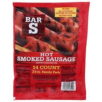 Bar S Hot Smoked Sausage Ounce Count Brookshire S