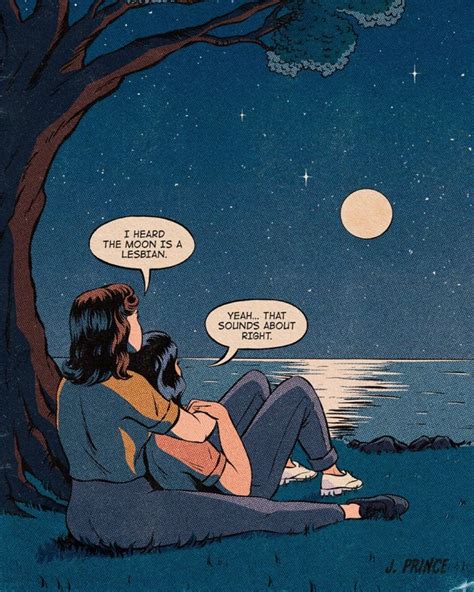 The Moon Is A Lesbian Lesbian Art Queer Art Gay Art