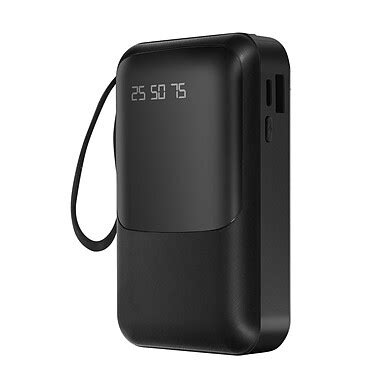 Avizar Batterie Externe Noire Universelle Mah Avec C Bles Int Gr S